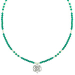 Green Onyx and Opal Necklace