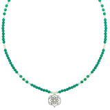 Green Onyx and Opal Necklace