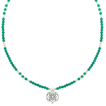 Green Onyx and Opal Necklace