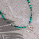 Green Onyx and Opal Necklace