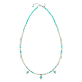 Pearl and Apatite Beaded Necklace