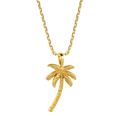 Gold Plated Palm Tree Necklace