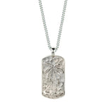 Palm Tree Silver Dog Tag Men's Pendant