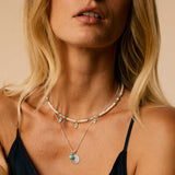 Pearl and Apatite Beaded Necklace