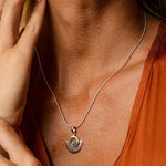 Turquoise Arc  Fan Necklace