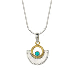 Sundar Turquoise Mixed Metal Necklace