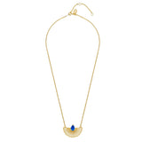 Surya Gold Plated Kyanite Fan Necklace
