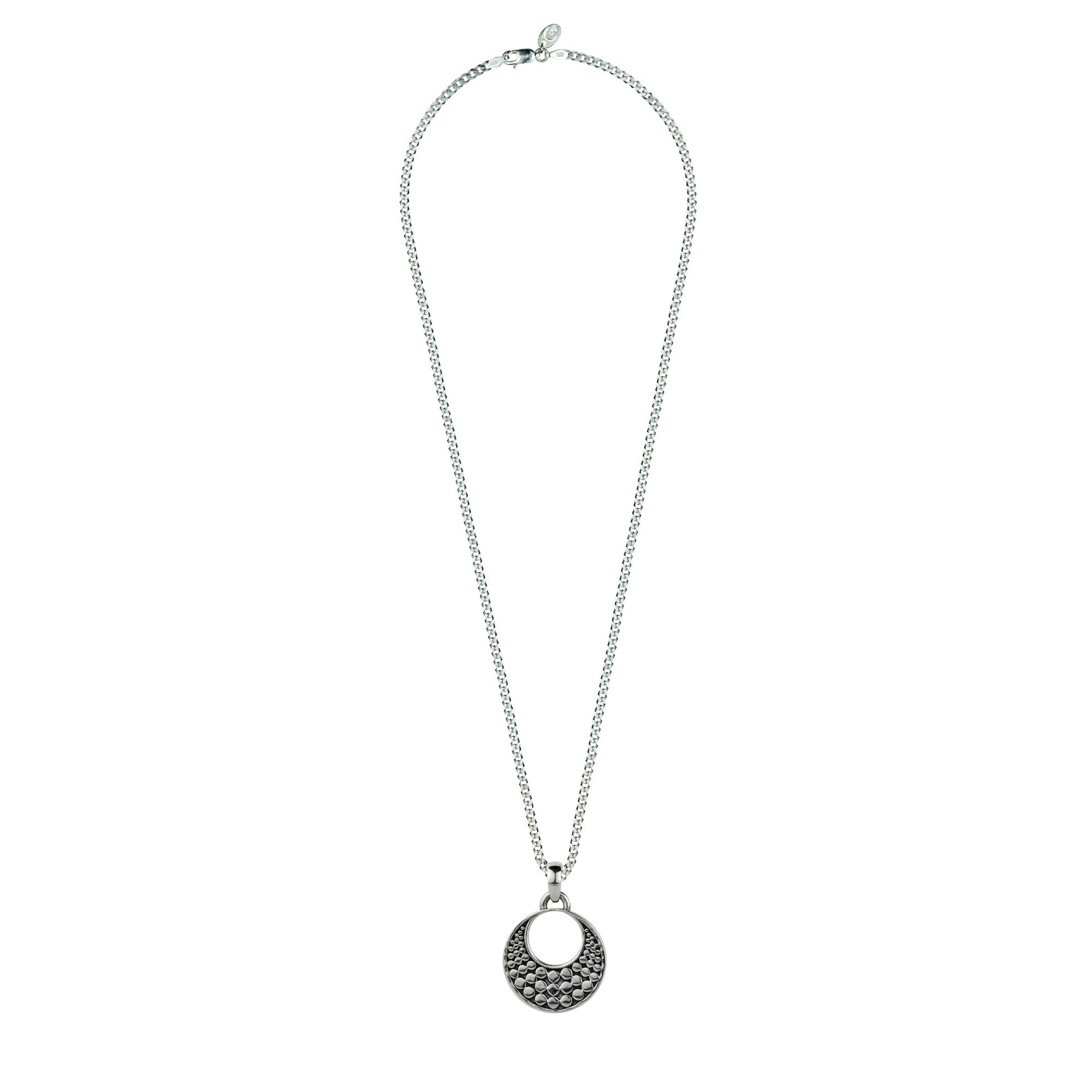 Men's Silver Orbital Necklace