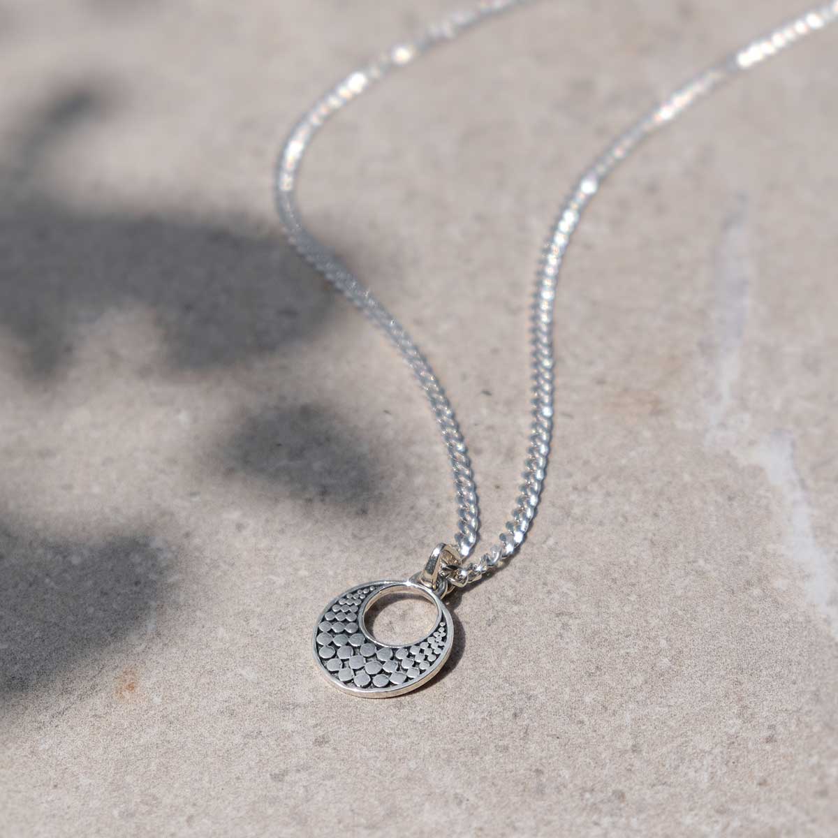 Men's Silver Handmade Orbital Necklace