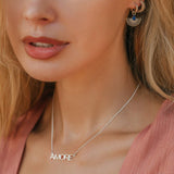 SILVER AMORE WORD NECKLACE