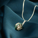 Silver Turquoise Spinning Pendant