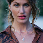 Sterling silver snake pendant, Silver snake neckace, Silver snake pendant, Serpent pendant, Silver serpent necklace, May Birthstone, Emerald stones