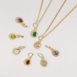Gold Genuine Birthstone Necklaces