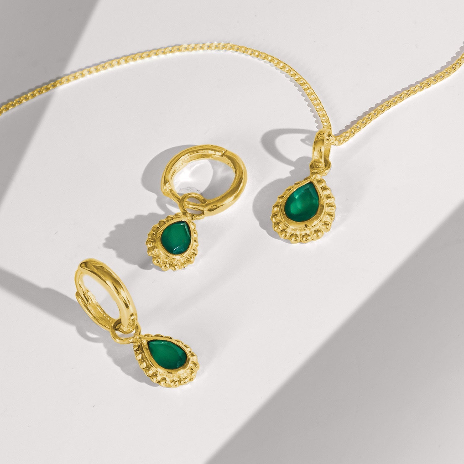 Birthstone Necklace and Earring set, Handmade, Gift For Her