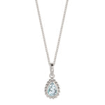 March Birthstone Aquamarine Necklace