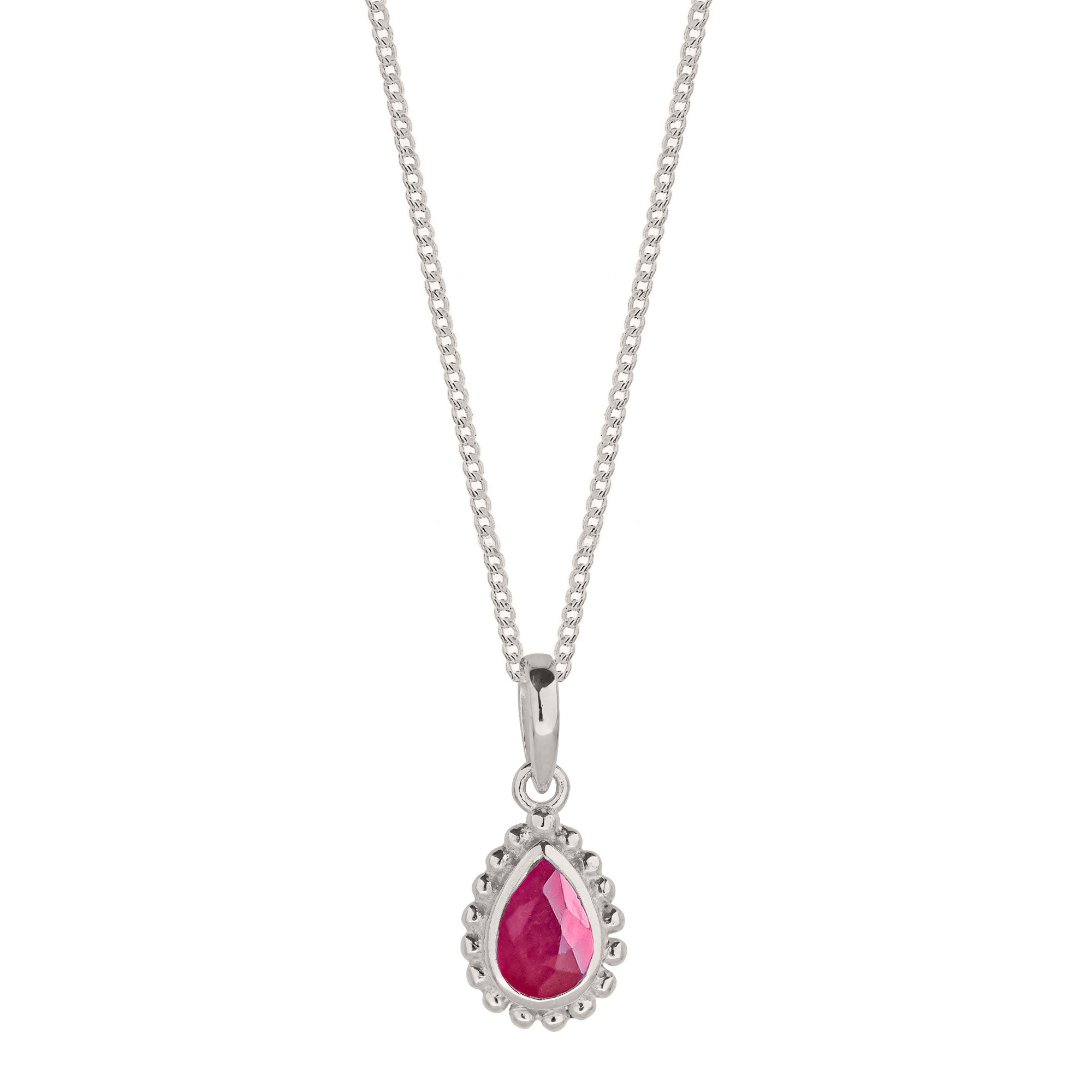 Ruby Birthstone Necklace