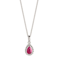 Ruby Birthstone Necklace