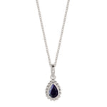 September Birthstone Silver Necklace