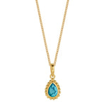 December Birthstone Turquoise Gold Necklace