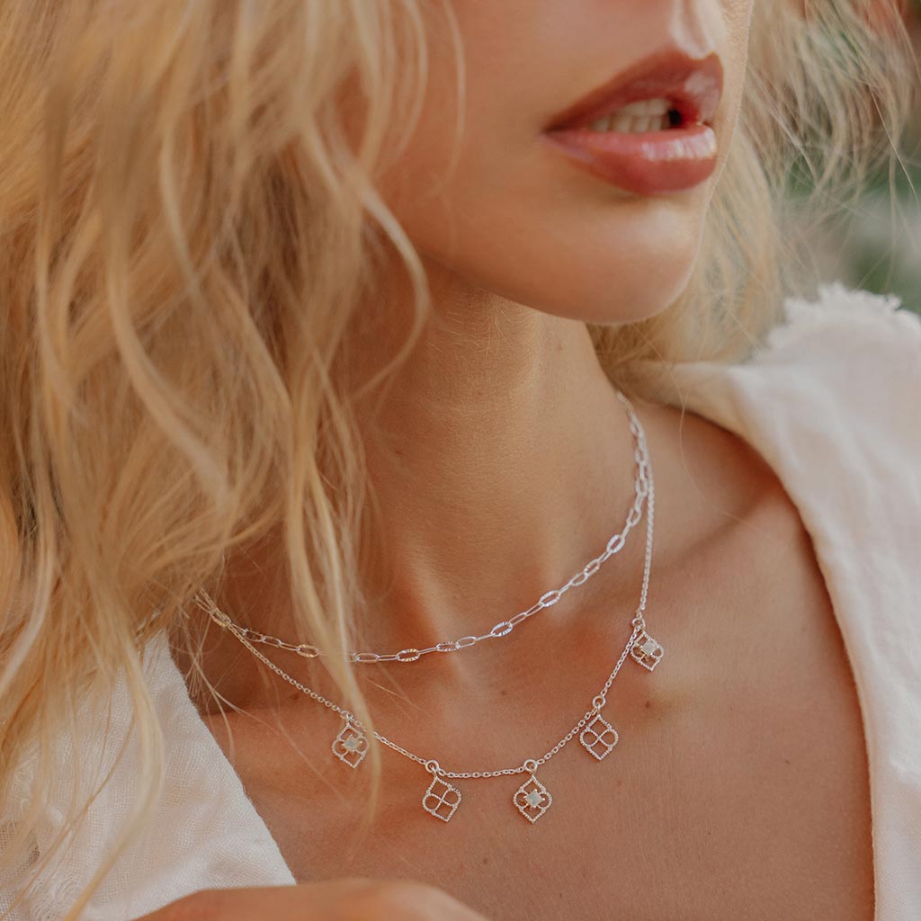 Diamond Cut Paperclip Chain, Sterling Silver Princess Chain, Sterling Silver Choker Chain, Diamond Cut Paperclip Chain, Paperclip Silver Chain, Choker Chain, Princess Silver Chain, Women's Silver Chains, Silver Chains for Layering, Silver Layering Chains