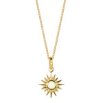 Gold Moonstone Sun Necklace, Moonstone Sun Necklace, Gold Sun Necklace, Gold Eclipse Necklace, June Birthstone Gold Necklace