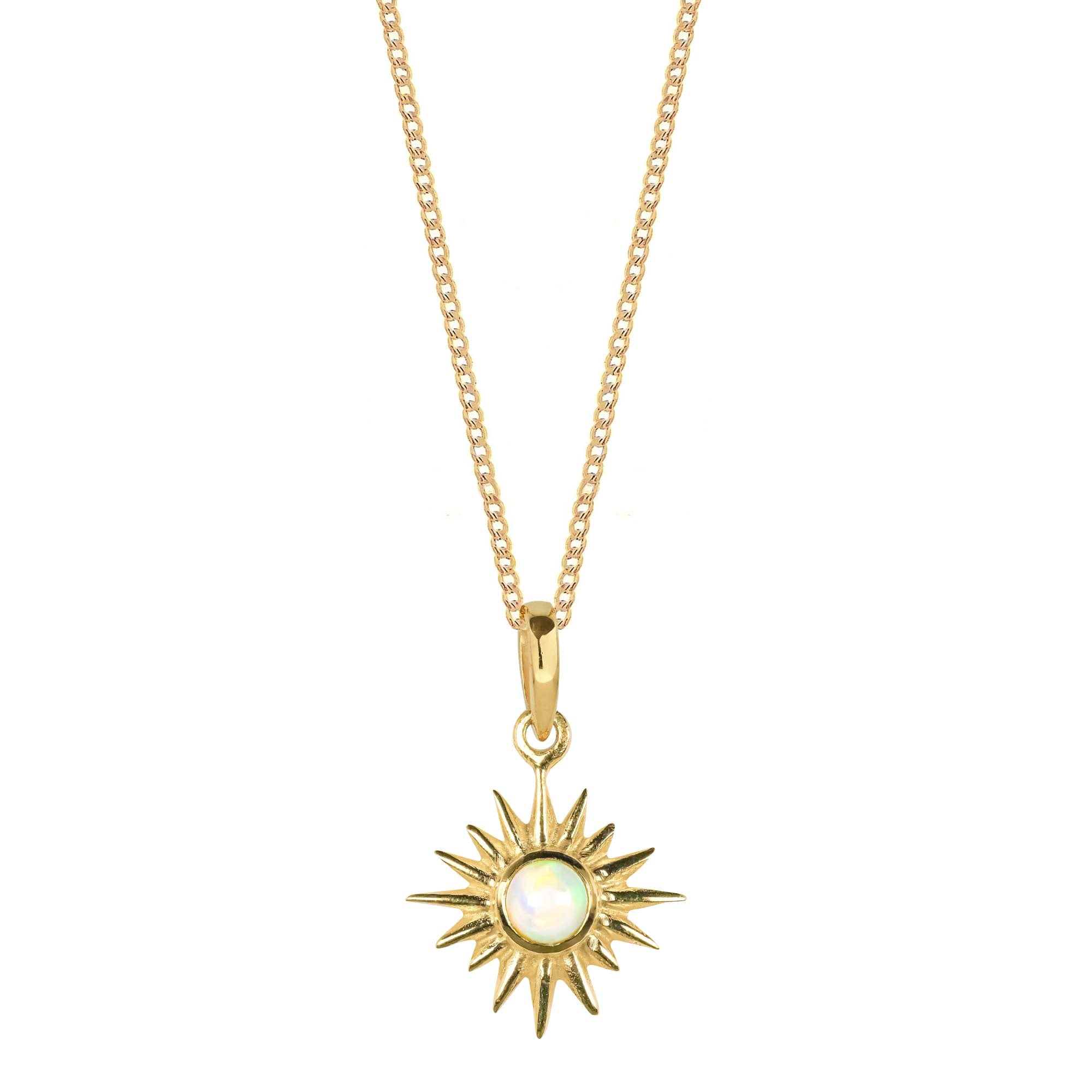 Gold Moonstone Sun Necklace, Moonstone Sun Necklace, Gold Sun Necklace, Gold Eclipse Necklace, June Birthstone Gold Necklace