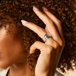 Karma Abundance Silver Spinning Ring