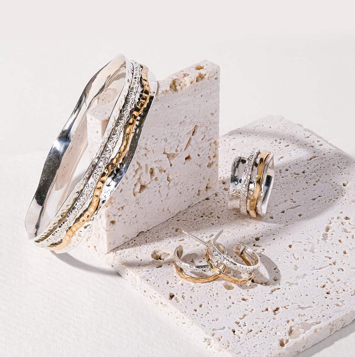 Aura Magic Spinning Ring, Bangle and Hoop Earrings