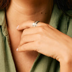 Maharani Manifest Silver Spinning Ring