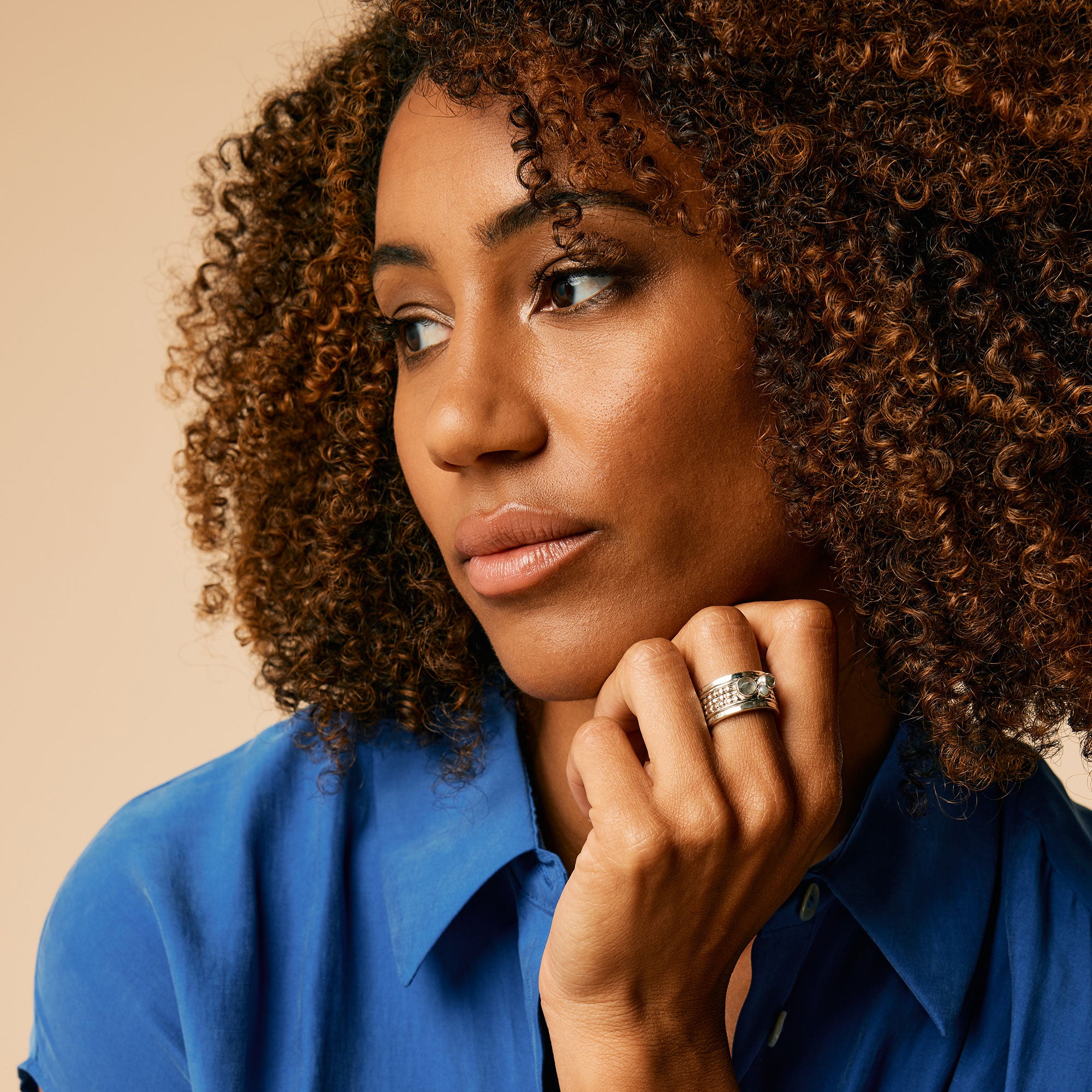 Ethereal Galaxy Spinning Ring