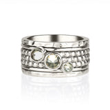 Cubic Zirconia Spinning Ring, Cubic Zirconia Sterling Silver Spinning Ring, Cubic Zirconia Ring, Sterling Silver CZ Spinning Ring, April Birthstone Spinning Ring