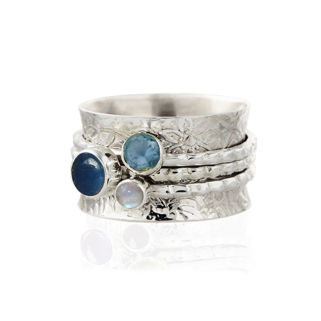 Personalised Birthstone Spinning Ring