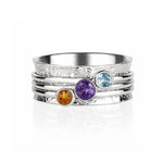 Sterling silver spinning ring, Gemstone Spinning Ring, Birthstone Spinning Ring, Handmade Rings, Ethical Jewellery, Sustainable Jewellery