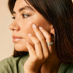 Personalised Gemstone Silver Spinning Ring