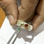 Personalised Spinning Rings, Handpicked Genuine Gemstones, Handmade Gemstone Spin Rings, Birthstone Rings, Sterling Silver Spinner Rings