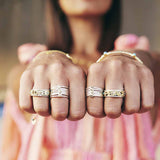 Love and Peace word silver rings