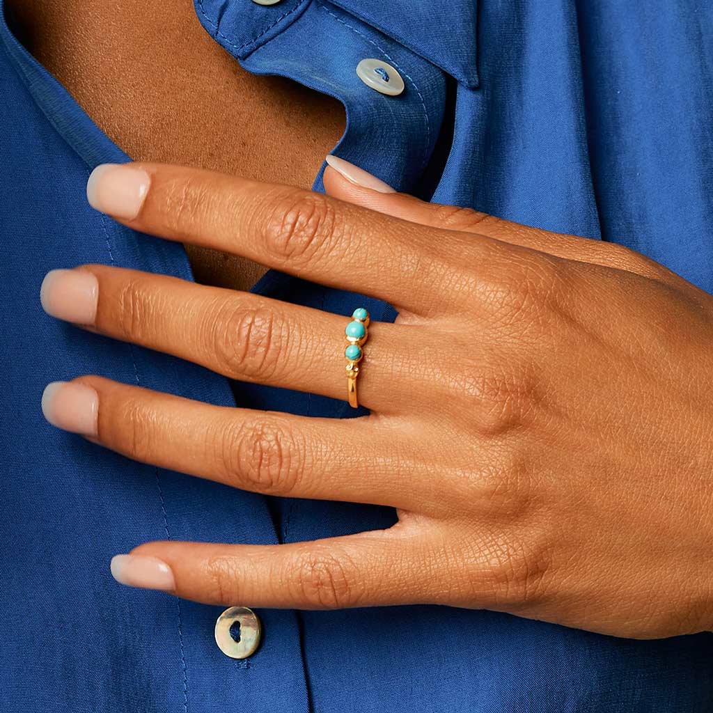 LAKSHMI TURQUOISE RING GOLD