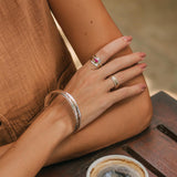 Personalised Aura Magic Spinning Ring - Mixed Metal