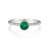 RAWA GREEN ONYX SILVER STACKING RING