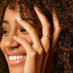 SILVER CROWN STACKING RING