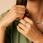 TRILLION RAWA RING GREEN ONYX