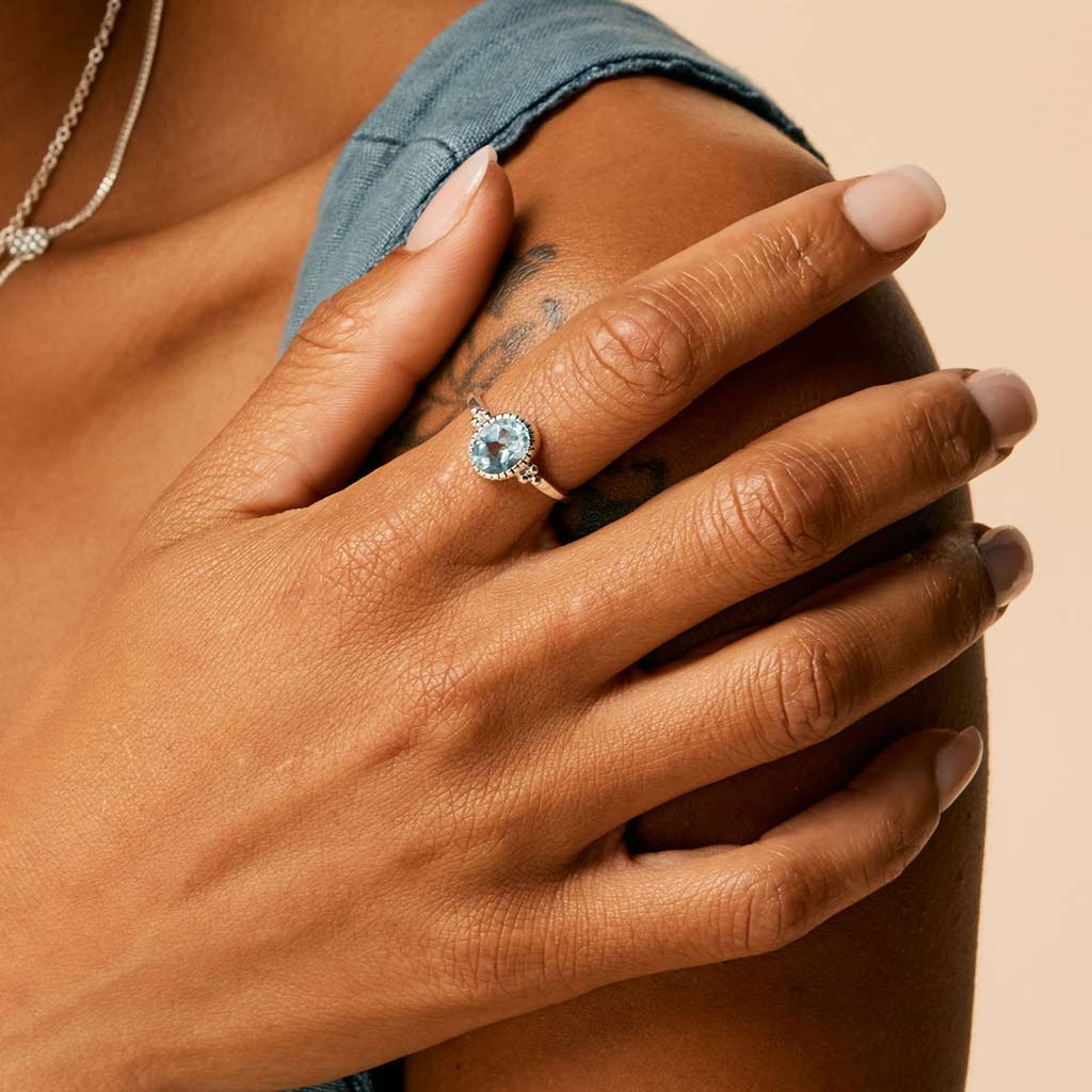 Sundar Blue Topaz Ring