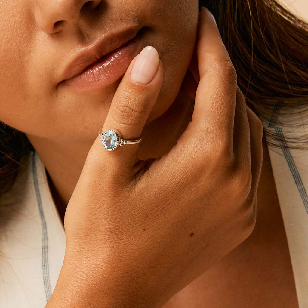 Sundar Blue Topaz Ring