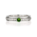 Silver Spinning Ring Chrome Diopside 