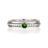 Silver Spinning Ring Chrome Diopside 