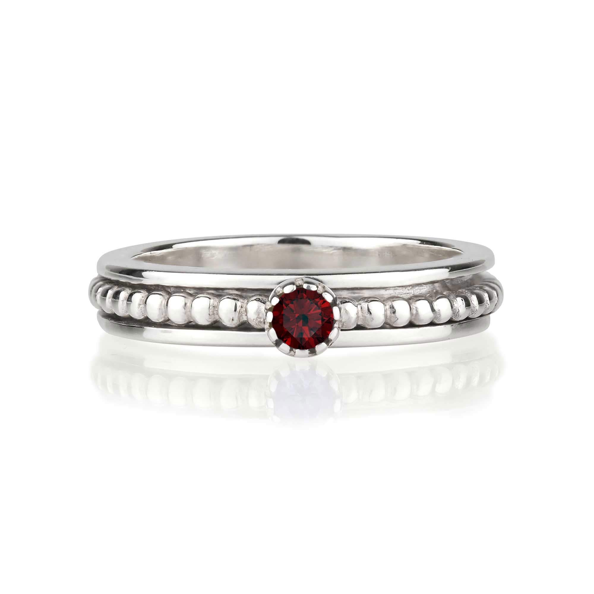 Silver Garnet Spinning Ring, Garnet Spinning Ring, January Birthstone Spinner Ring, Garnet Spin Ring, Gemstone Spinning Ring