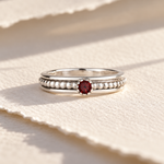 Garnet Silver Spinning Ring, January Birthstone Spinner Ring, January Birthstone Ring, January Birthstone Silver Jewellery, Garnet Silver Ring