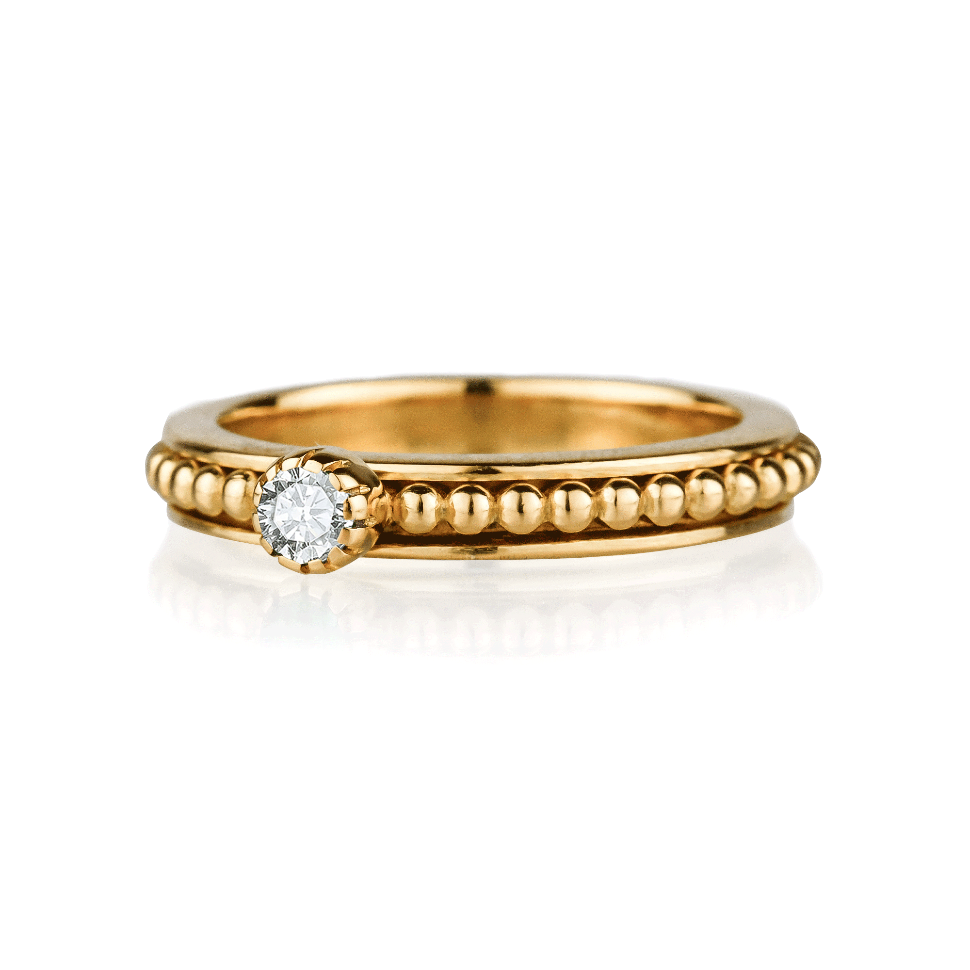 Lalita Gold Spinning Ring - Cubic Zirconia