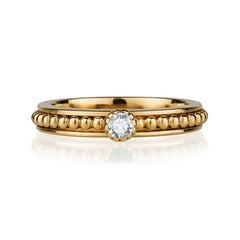 Lalita Gold Spinning Ring - Cubic Zirconia 