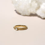 Lalita Gold Spinning Ring - Cubic Zirconia